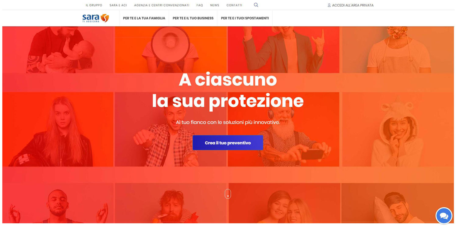 Screen shot nuovo sito